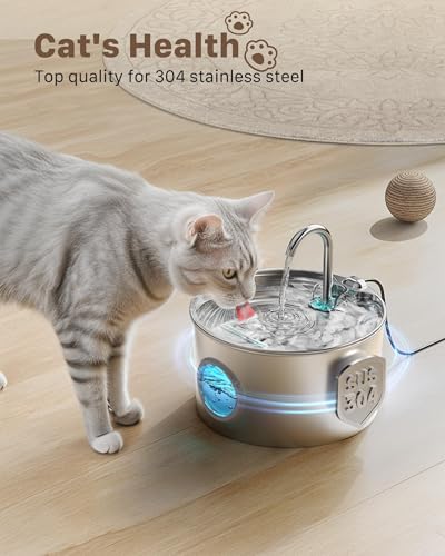 Fontanella per Gatti in Acciaio 2.2L - immagine 1