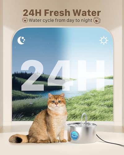 Fontanella per Gatti in Acciaio 2.2L - immagine 2