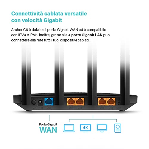 TP-Link Archer C6 Gigabit Router Wi-Fi - immagine 2