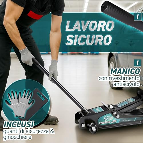 TRESKO Cric idraulico 2,5T con valigetta - immagine 3