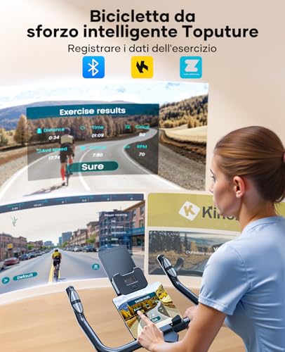 Cyclette Toputure con App e 100 Livelli di Resistenza - immagine 1