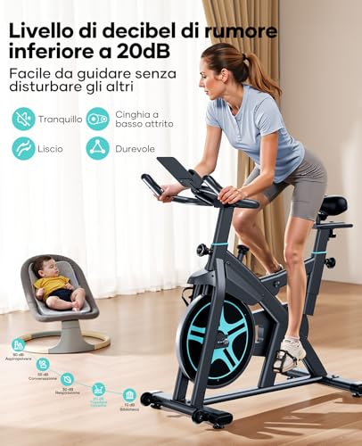 Cyclette Toputure con App e 100 Livelli di Resistenza - immagine 4