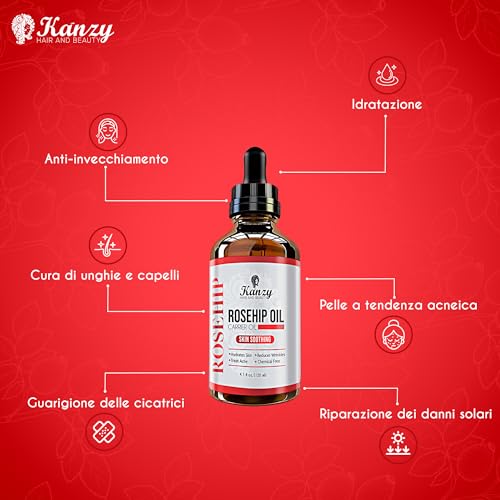 Kanzy Olio di Rosa Mosqueta 120ml - immagine 5