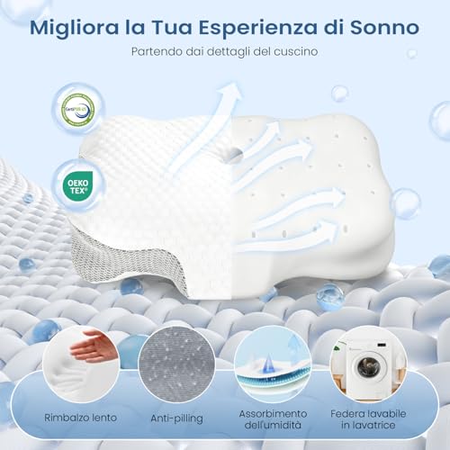 Cuscino Cervicale Ortopedico Memory Foam - immagine 5