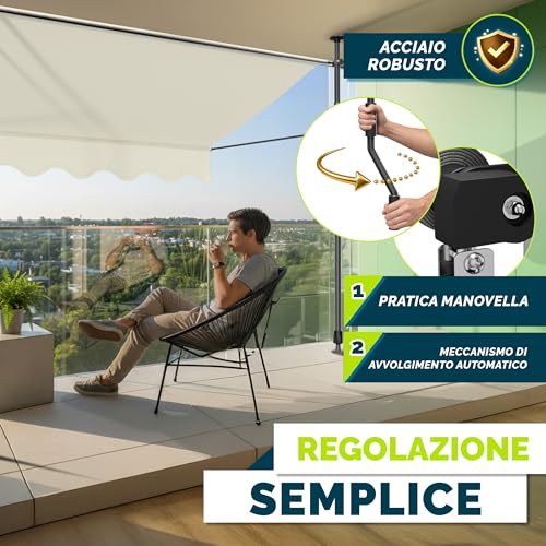 Tenda da Sole a Bracci con Manovella tillvex - immagine 4