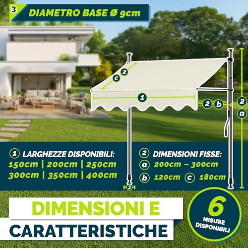 Tenda da Sole a Bracci con Manovella tillvex - immagine 5