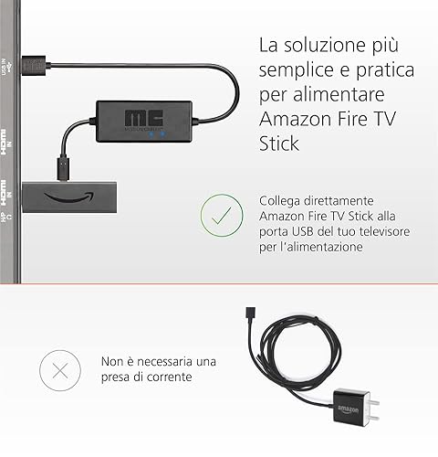 Amazon Fire TV Stick HD con cavo alimentazione USB - immagine 1