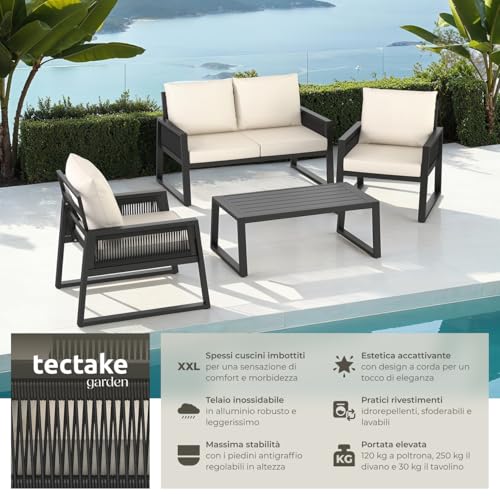 Set Salottino da Giardino Tectake in Alluminio - immagine 1