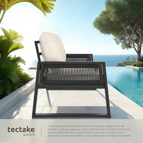 Set Salottino da Giardino Tectake in Alluminio - immagine 3