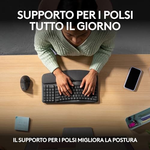 Logitech Wave Keys tastiera wireless ergonomica - immagine 3