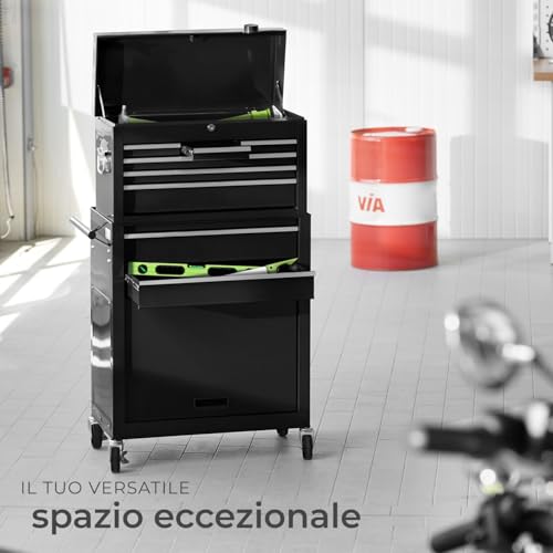 Carrello Portautensili Officina Nero - immagine 6