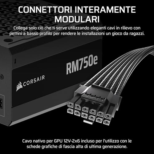 CORSAIR RM750e Alimentatore ATX Modulare - immagine 3