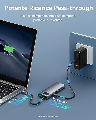 Baseus Hub USB C 7 in 1 Adattatore - immagine 3