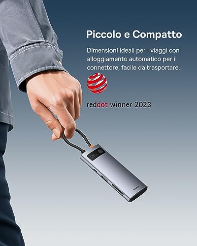 Baseus Hub USB C 7 in 1 Adattatore - immagine 5