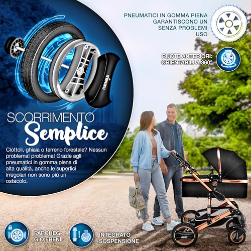 KIDUKU 3 in 1 Passeggino Completo Trio - immagine 2