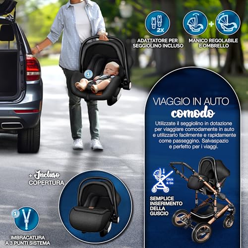 KIDUKU 3 in 1 Passeggino Completo Trio - immagine 5