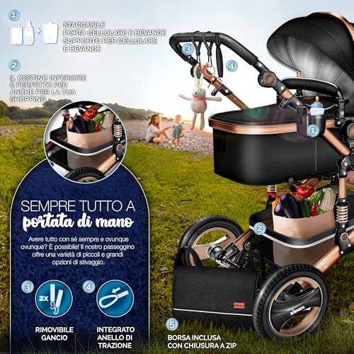 KIDUKU 3 in 1 Passeggino Completo Trio - immagine 6