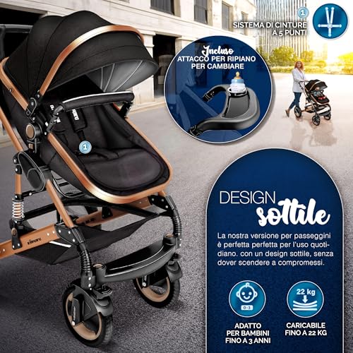 KIDUKU 3 in 1 Passeggino Completo Trio - immagine 8