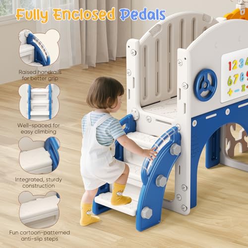 Scivolo per bambini con canestro da basket, 6 in 1 - immagine 2