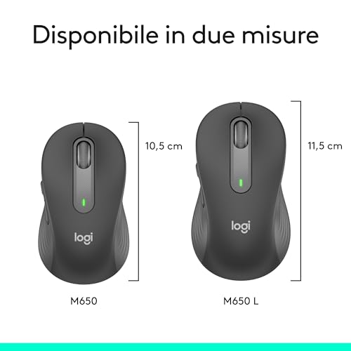 Logitech Signature M650 Mouse Wireless per Mani Piccole - immagine 9