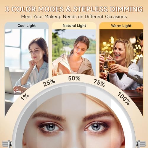 Specchio Trucco Auxmir 30X LED Estensibile - immagine 4