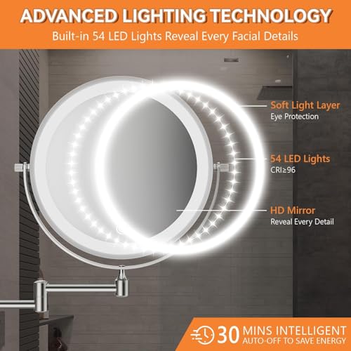 Specchio Trucco Auxmir 30X LED Estensibile - immagine 6