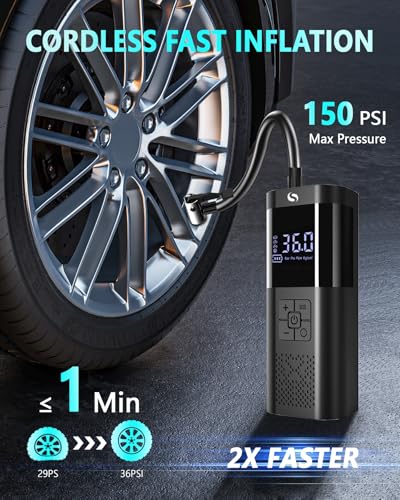 Compressore Aria Portatile con Manometro e Luce LED - immagine 1