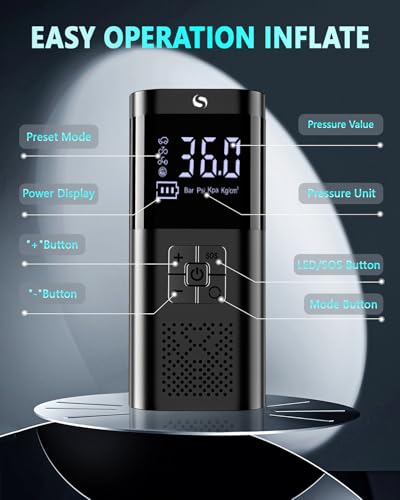 Compressore Aria Portatile con Manometro e Luce LED - immagine 3