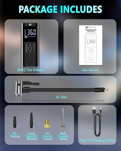 Compressore Aria Portatile con Manometro e Luce LED - immagine 6