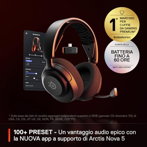 SteelSeries Arctis Nova 5 - Cuffie gaming wireless - immagine 2