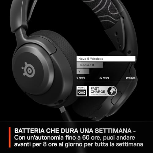 SteelSeries Arctis Nova 5 - Cuffie gaming wireless - immagine 5
