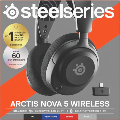 SteelSeries Arctis Nova 5 - Cuffie gaming wireless - immagine 9