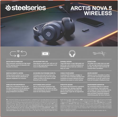 SteelSeries Arctis Nova 5 - Cuffie gaming wireless - immagine 10