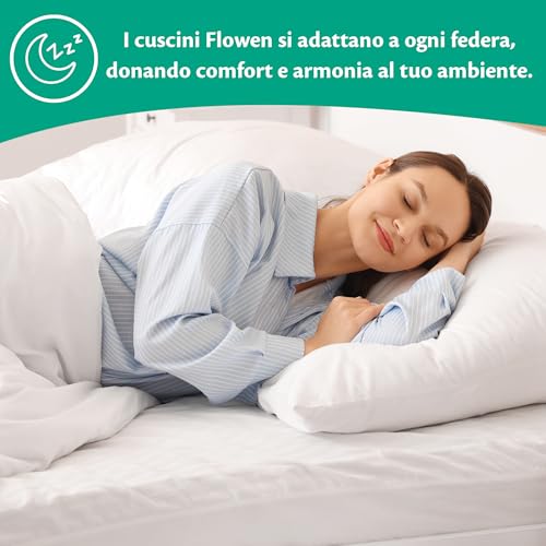 Flowen Cuscini Letto Coppia di Guanciali 50x80 - immagine 2