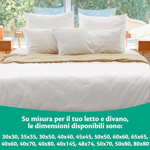 Flowen Cuscini Letto Coppia di Guanciali 50x80 - immagine 4