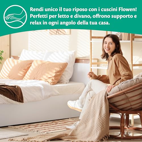 Flowen Cuscini Letto Coppia di Guanciali 50x80 - immagine 7