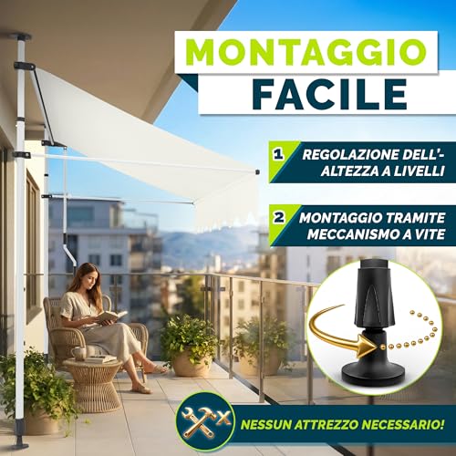 Tenda da Sole a Bracci con Manovella 200cm - immagine 2