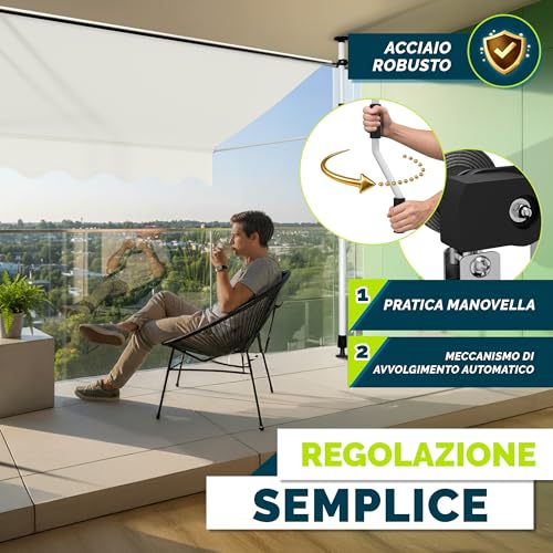 Tenda da Sole a Bracci con Manovella 200cm - immagine 4