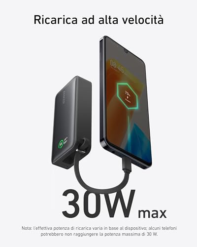 Anker Nano Power Bank 10000 mAh Ricarica Rapida - immagine 1