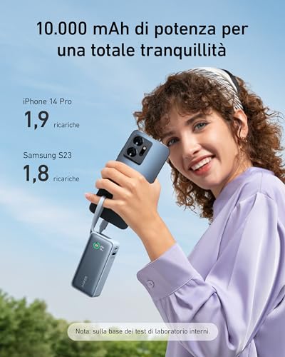 Anker Nano Power Bank 10000 mAh Ricarica Rapida - immagine 3
