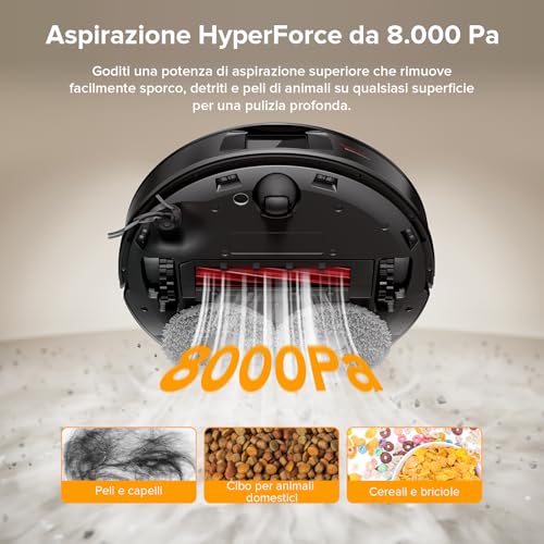 Roborock QV 35A Robot Aspirapolvere Nero - immagine 1