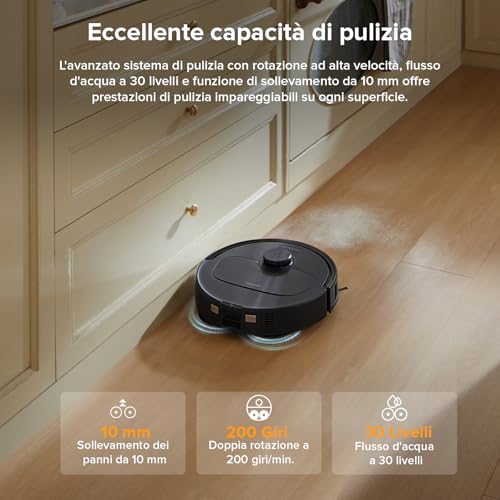 Roborock QV 35A Robot Aspirapolvere Nero - immagine 3