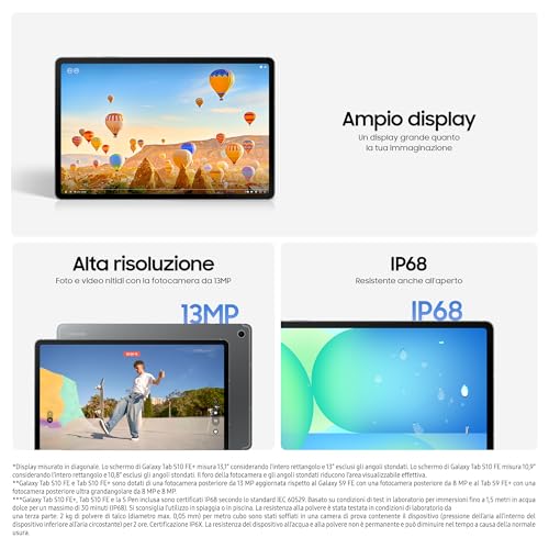 Samsung Galaxy Tab S10 FE 10.9" LCD, 128GB, Blu - immagine 3