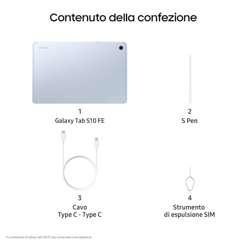 Samsung Galaxy Tab S10 FE 10.9" LCD, 128GB, Blu - immagine 6