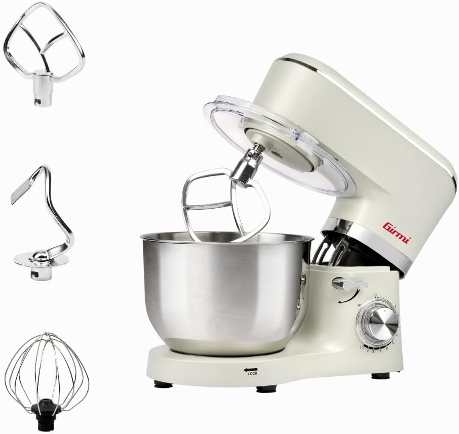 Girmi IM47 Impastatrice Planetaria, 6 Litri, 1500 W, Panna