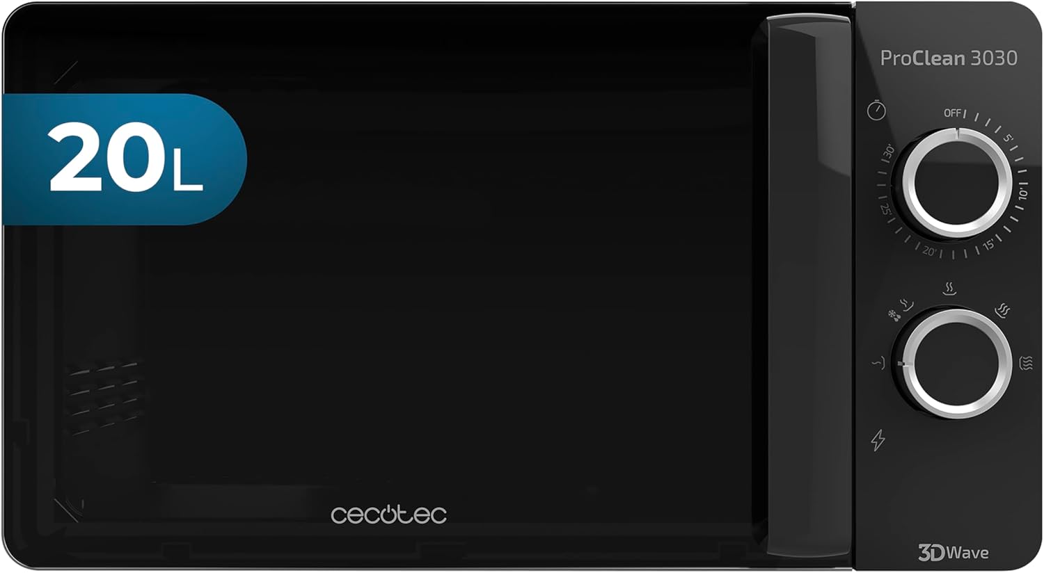Cecotec Forno a Microonde ProClean 3030 20L, 700W, Nero