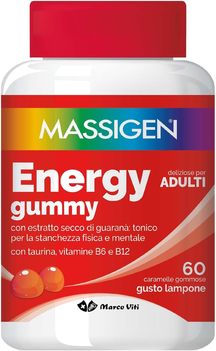 Massigen Energy Gummy con Guaranà e Caffeina 60 caramelle