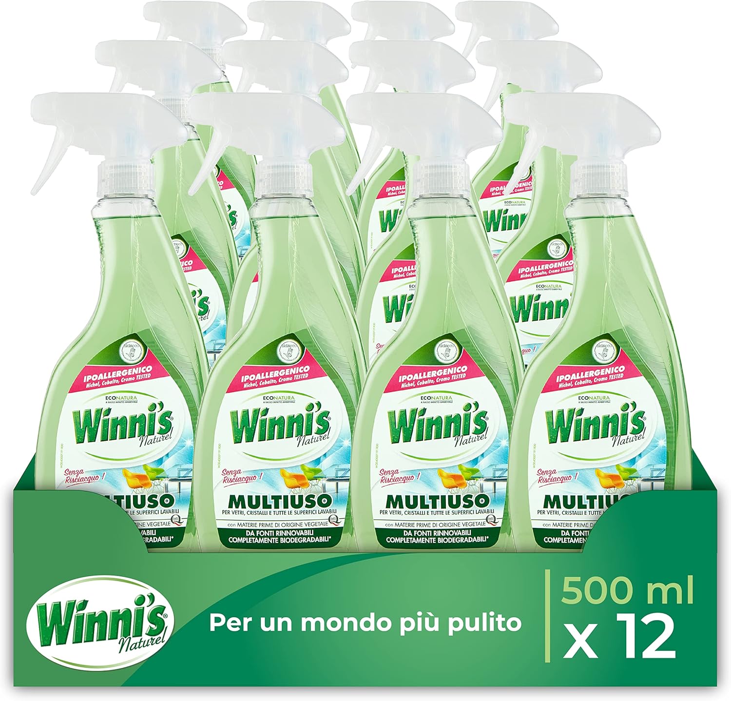 Winni's Detergente Multiuso Ipoallergenico 500 ml x 12