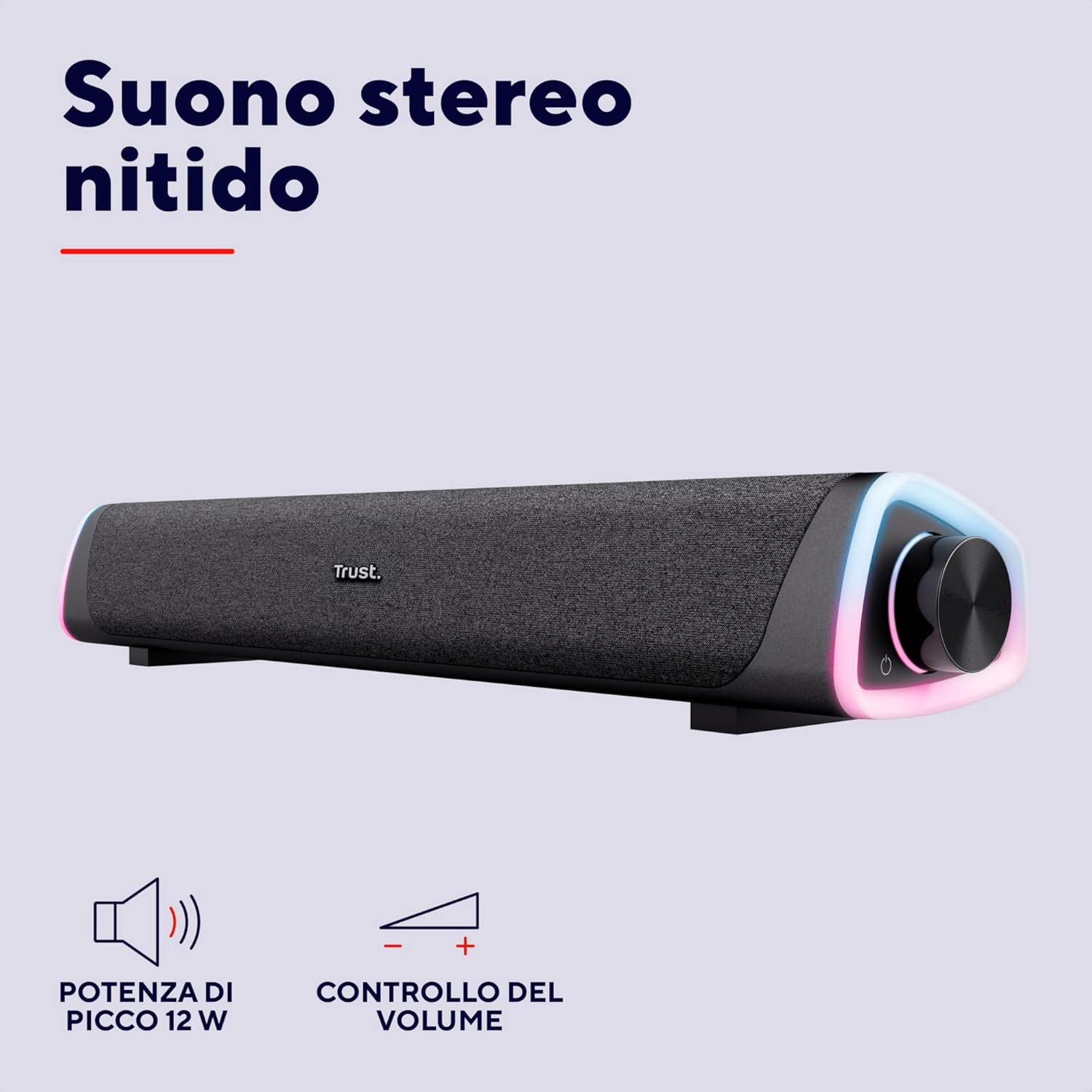 Trust Liro Soundbar PC 12W con LED RGB, Recensione 2024