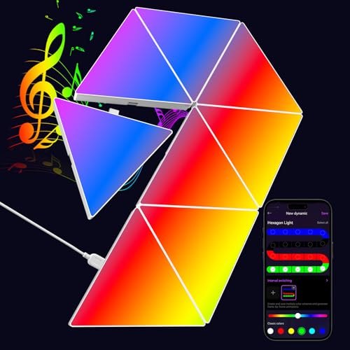Pannello LED triangolare RGB - 8 pezzi